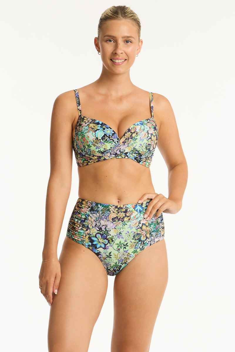 Wildflower High Waist Gathered Side Pant -  - Sea Level Australia 