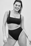 Eco Essentials Square Neck Bra in Eco Essentials Black | Sea Level Australia 