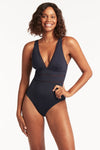 Eco Essentials Spliced One Piece - Eco Essentials Night Sky - Sea Level Australia 