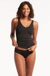 Eco Essentials Tank Style D/DD Cup Singlet - Eco Essentials Black - Sea Level Australia 