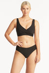 Spinnaker Cross Front Multifit Bra - Spinnaker Black - Sea Level Australia 