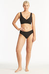 Spinnaker Cross Front Multifit Bra - Spinnaker Black - Sea Level Australia 