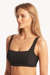 Spinnaker Square Neck Bra - Spinnaker Black - Sea Level Australia 