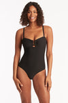 Spinnaker U Bar Bandeau One Piece - Spinnaker Black - Sea Level Australia 