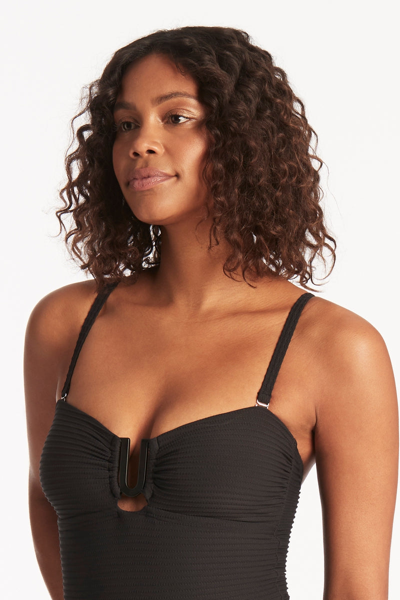 Spinnaker U Bar Bandeau One Piece - Spinnaker Black - Sea Level Australia 