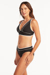 Elite Mid Bikini Pant - Elite Black - Sea Level Australia 