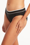 Elite Mid Bikini Pant - Elite Black - Sea Level Australia 