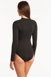 Eco Essentials Long Sleeved One Piece - Eco Essentials Black - Sea Level Australia 