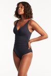 Eco Essentials Cross Front One Piece - Eco Essentials Night Sky - Sea Level Australia 