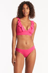 Eco Essentials Frill Bra - Eco Essentials Hot Pink - Sea Level Australia 