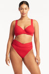 Eco Essentials C/D Underwire Bra - Eco Essentials Red - Sea Level Australia 