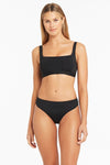 Eco Essentials Square Neck Bra - Eco Essentials Black - Sea Level Australia 