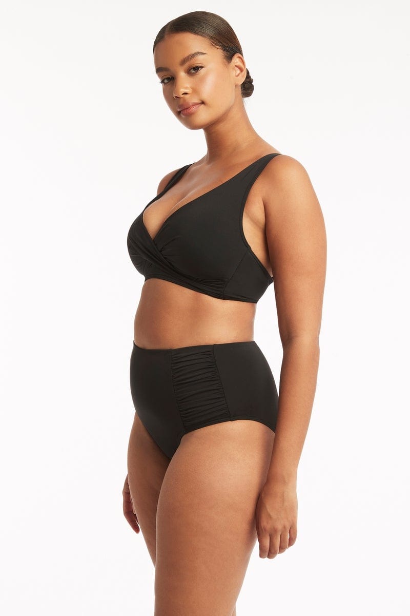 Eco Essentials Cross Front Multifit Bra - Eco Essentials Black - Sea Level Australia 