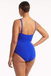 Eco Essentials Cross Front One Piece - Eco Essentials Cobalt - Sea Level Australia 