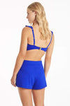 Eco Essentials F Cup Frill Underwire Bra - Eco Essentials Cobalt - Sea Level Australia 