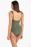 Eco Essentials Frill One Piece - Eco Essentials Khaki - Sea Level Australia 